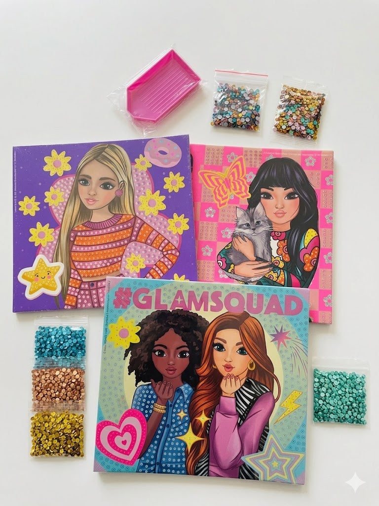 Kit Créatif Glam Girls – Sequin Sticker Scene - 6 ans et plus