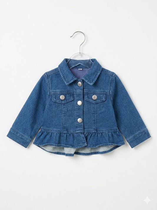 Veste en Jean bébé fille  à Volants - 3 mois