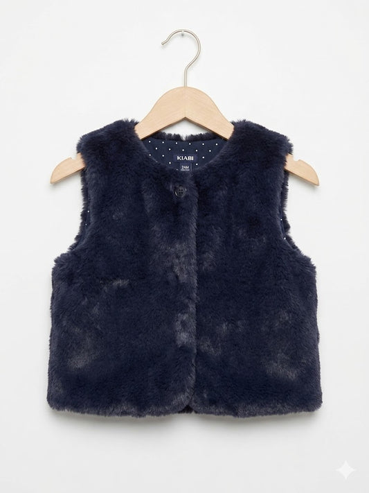 Gilet bébé fille sans manches en fausse fourrure 24 mois - Kiabi