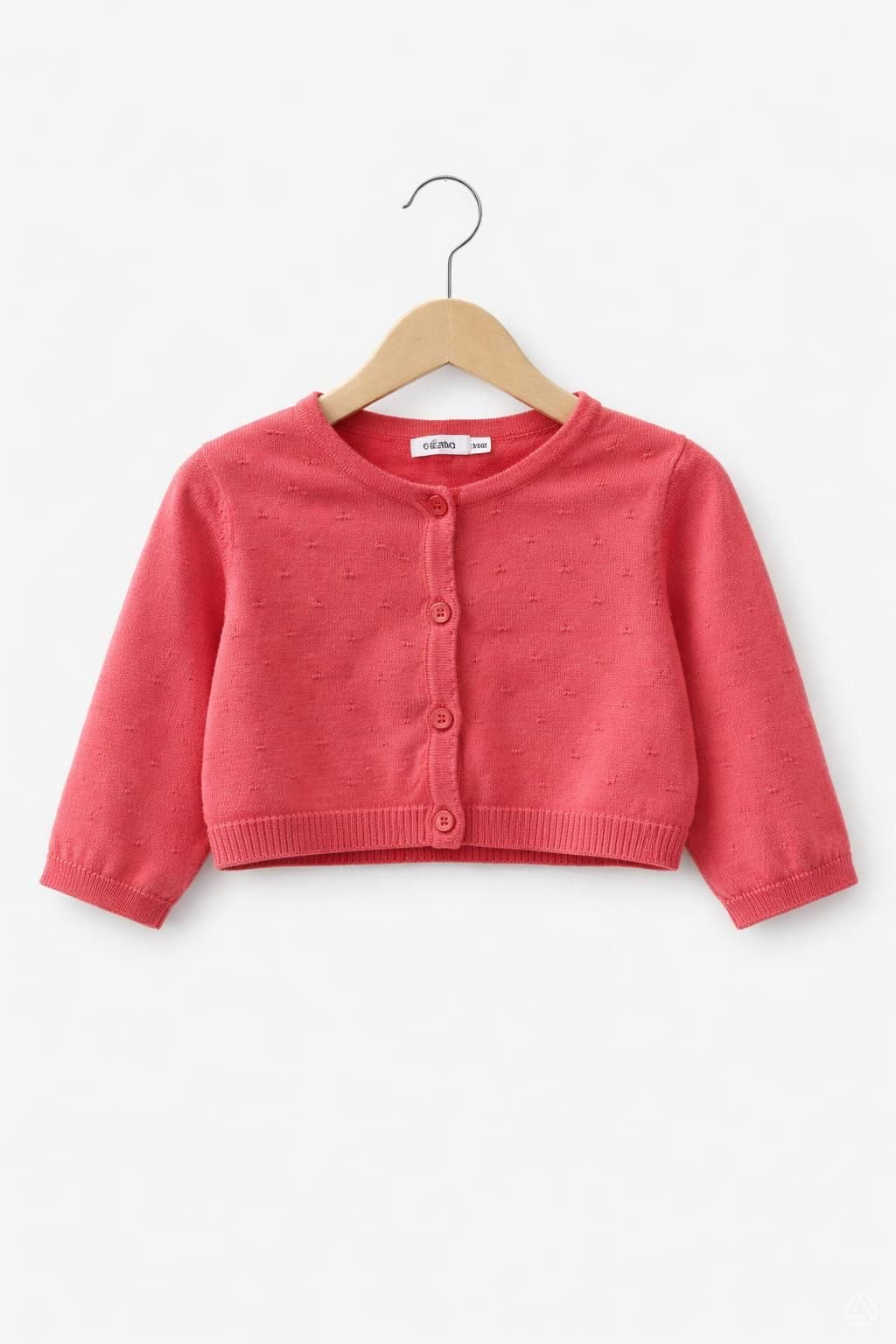 Gilet bebe fille Court en Maille Fine - Rose Corail - 18 mois- GEMO