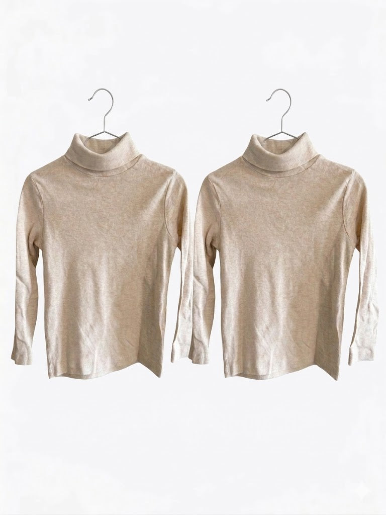 Lot Sous-pull Enfant mixte - Écru à Col Roulé - 4 ans