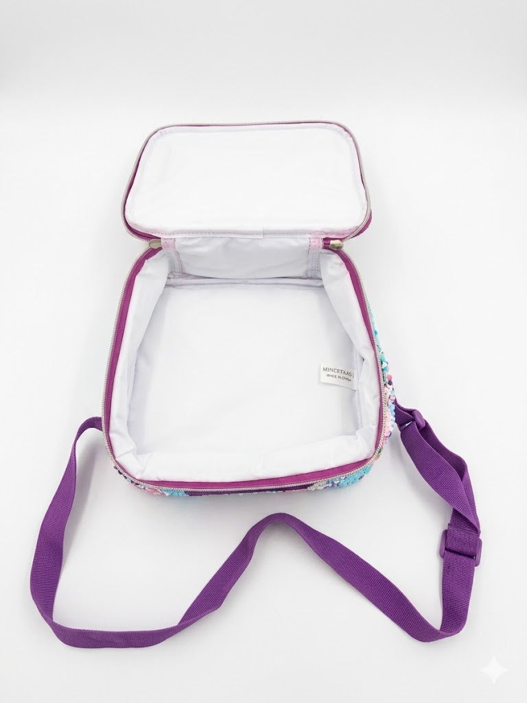 Sac à Bandoulière isotherme Licorne Magique – À Paillettes Réversibles