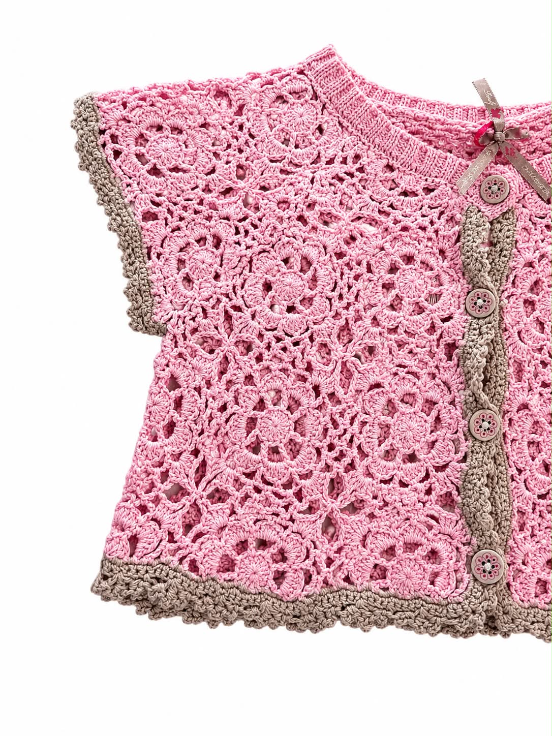 Boléro fille en Crochet Délicat -  8 ans