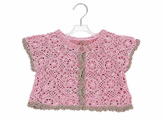Boléro fille en Crochet Délicat -  8 ans